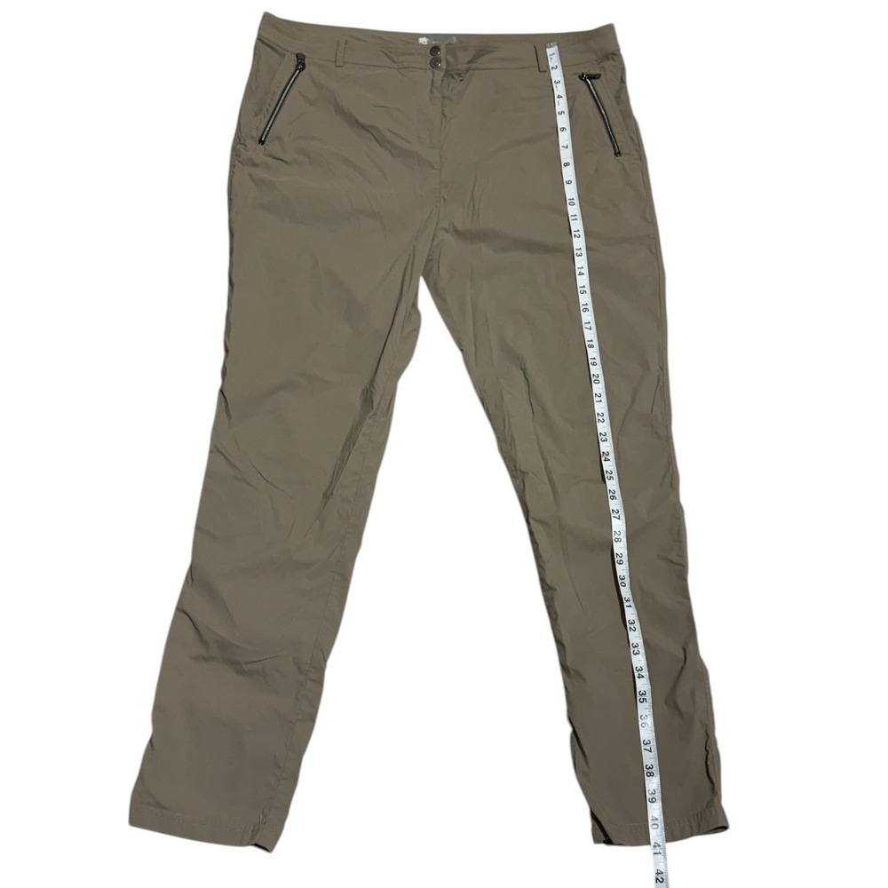 Anatomie Skyler Travel Pants Khaki Tan Straight Leg Stretch XL Zipper Pocket - Picture 5 of 8